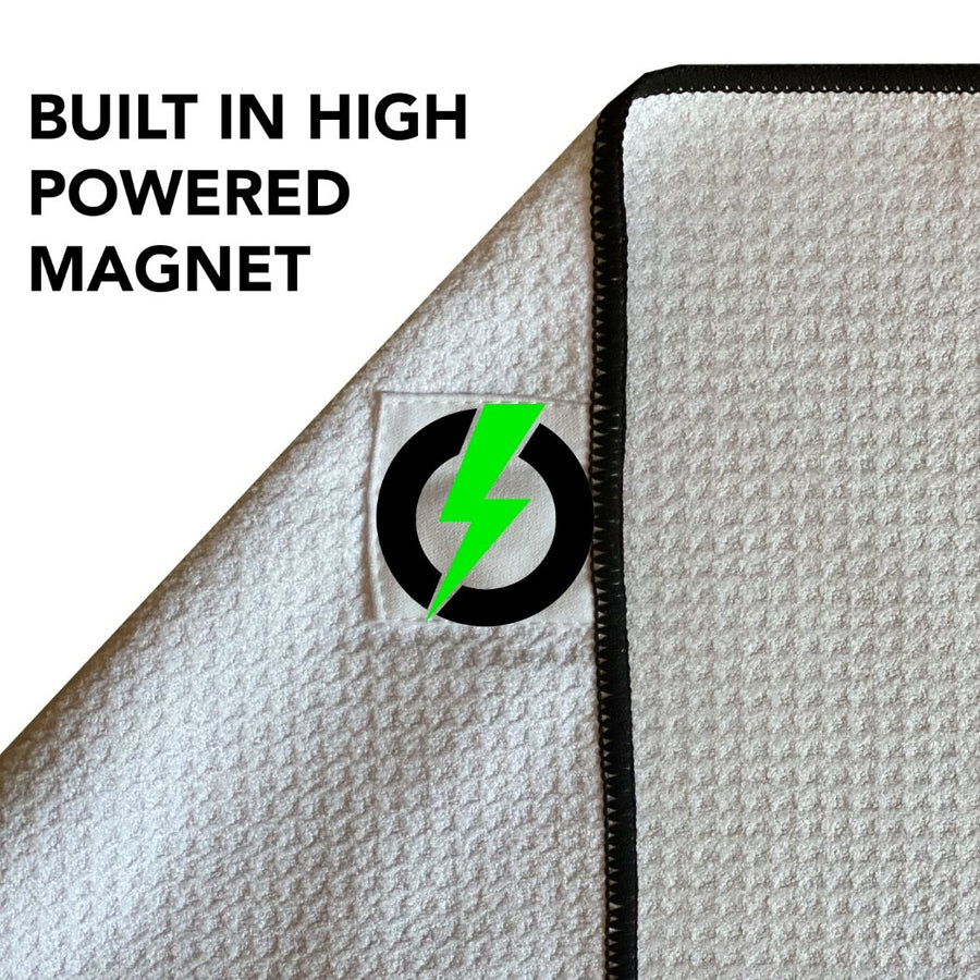 MAGNETIC PLAYER'S TOWEL V2 -(NEW & IMPROVED STRONGER MAGNET!) - UPSIDEGOLF
