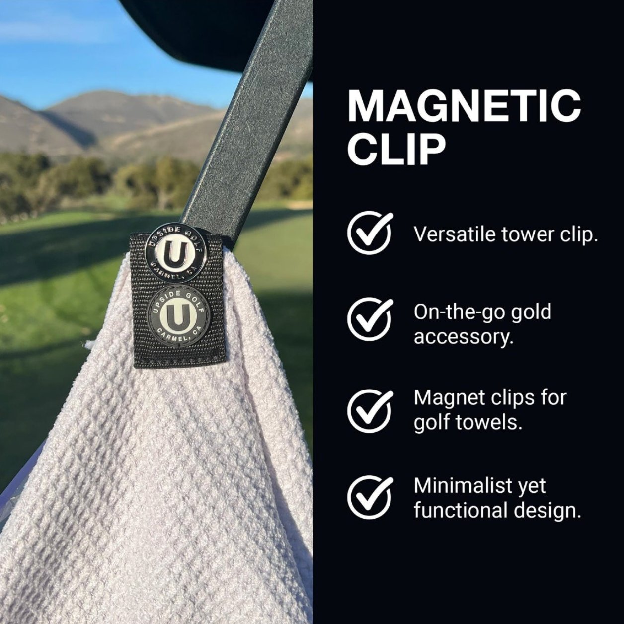 SUPERCLIP Upside Golf Clip for Any Golf Towel High Power